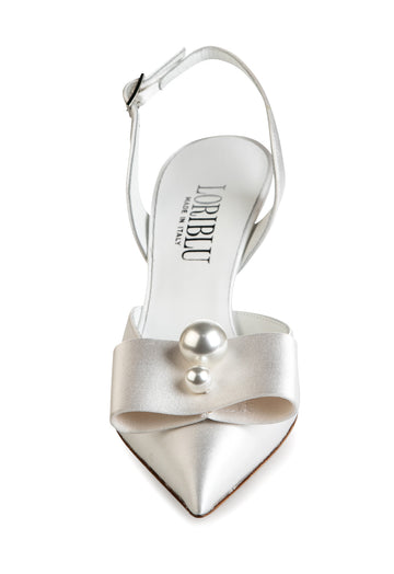 9118 Loriblu Bridal Collection Pumps / White